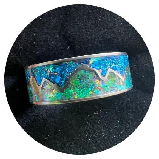 Iridescent Mountain Opal Ring